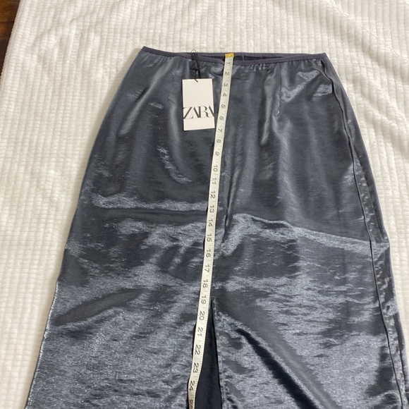 Zara Metallic Pencil Skirt Blogger Favorite Size M - Picture 12 of 14